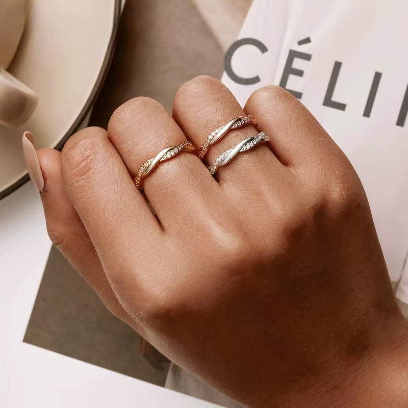 Twisted Rope Silver Ring