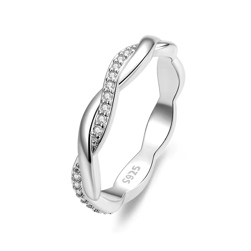 Twisted Rope Silver Ring