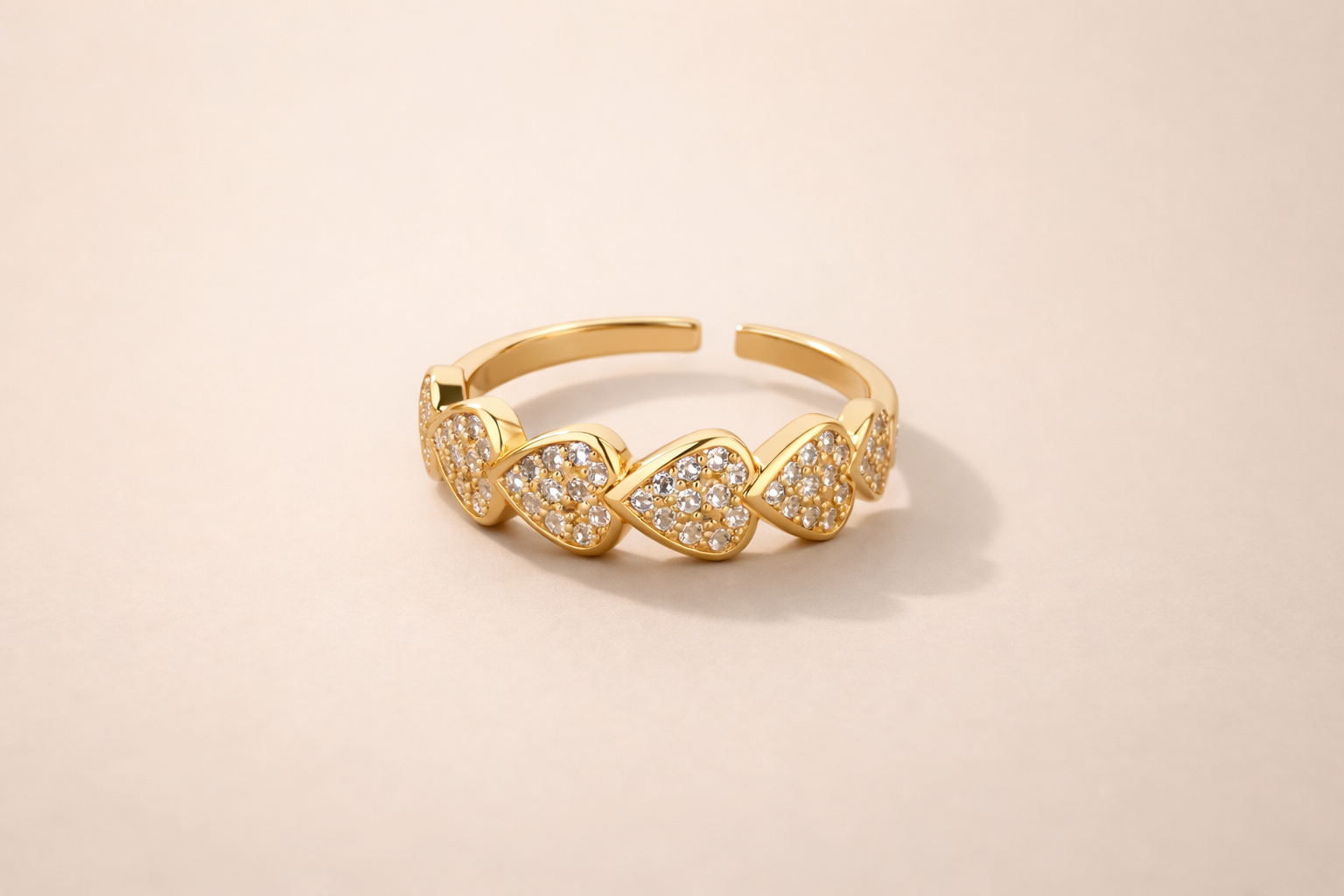 Cubic Zirconia Heart Ring
