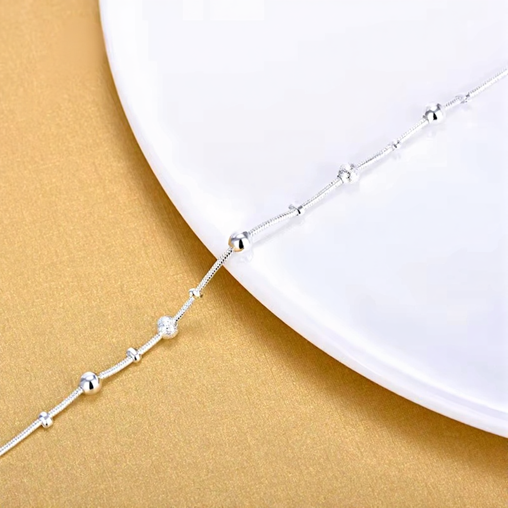 Silver Lucky Bead Bracelet