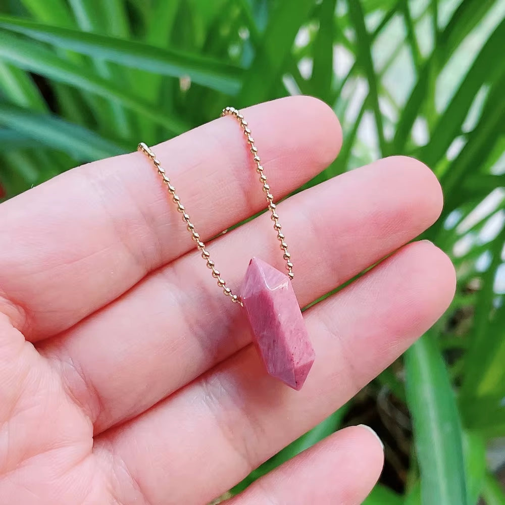 Hexagonal Crystal Stone Necklace
