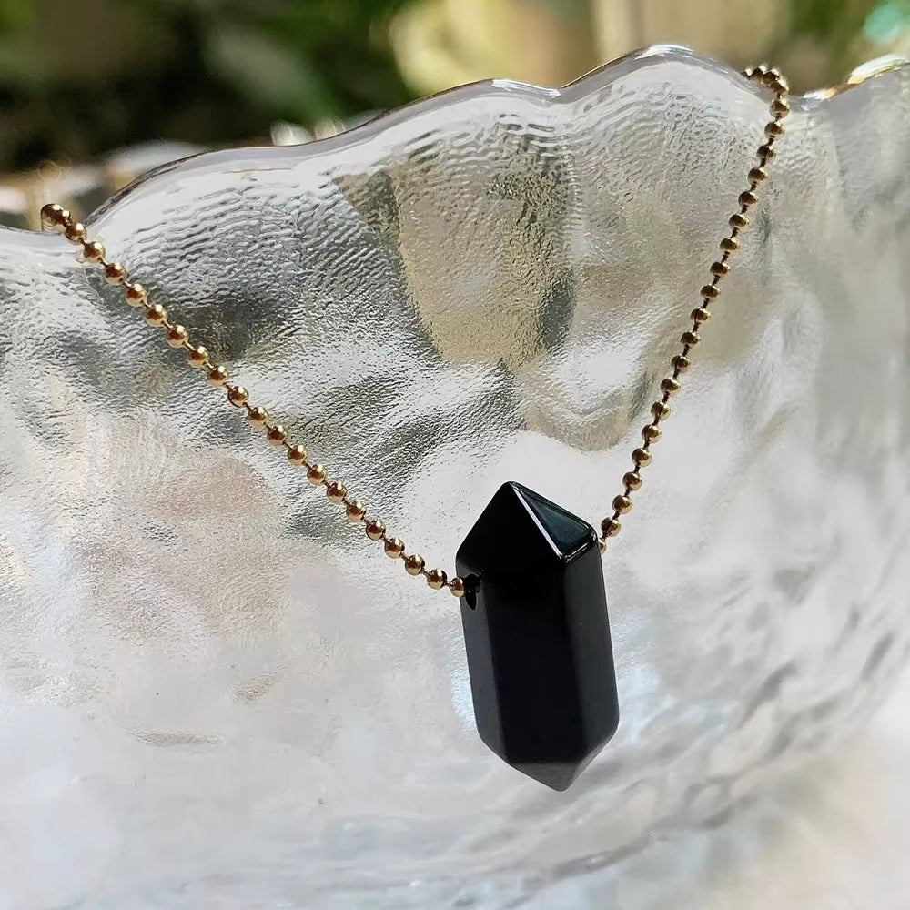 Hexagonal Crystal Stone Necklace