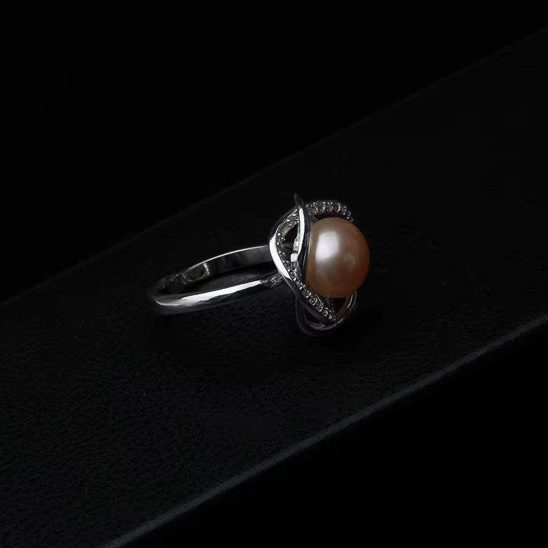 Real Pearl Silver Ring