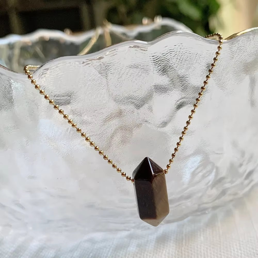Hexagonal Crystal Stone Necklace