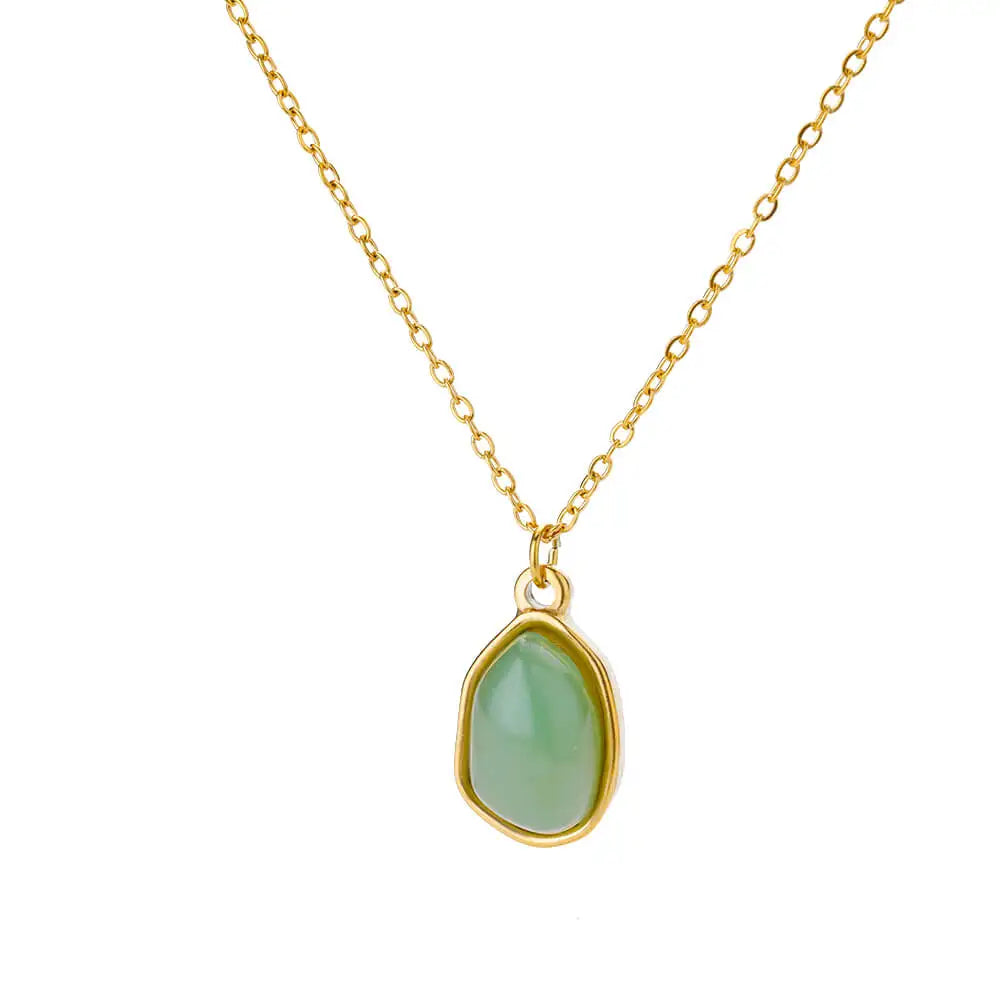 Opal Stone Gold Necklace