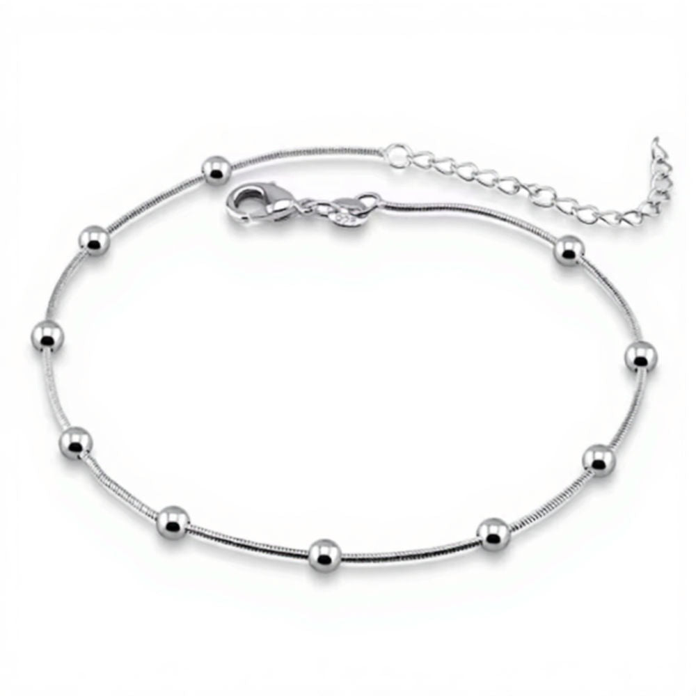 Silver Lucky Bead Bracelet