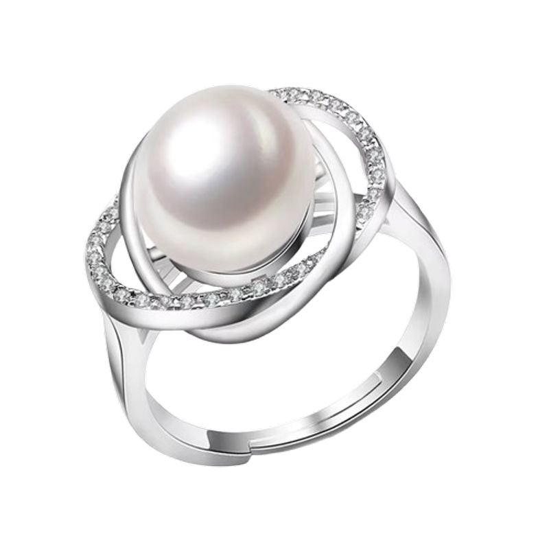 Real Pearl Silver Ring