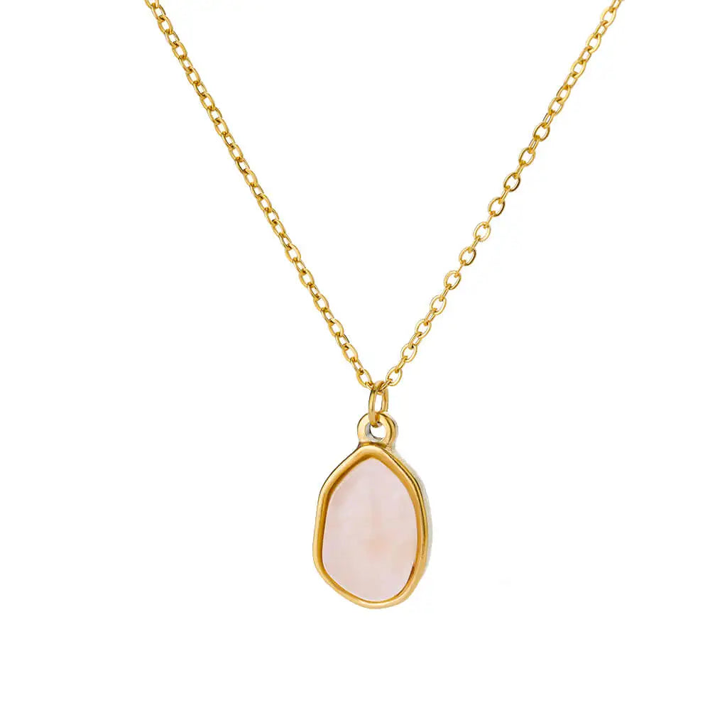 Opal Stone Gold Necklace