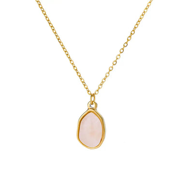 Opal Stone Gold Necklace