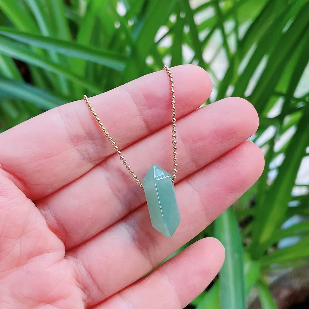 Hexagonal Crystal Stone Necklace