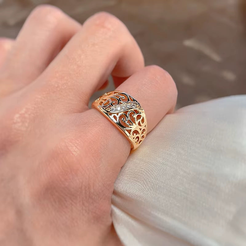Rose Gold Flower Ring