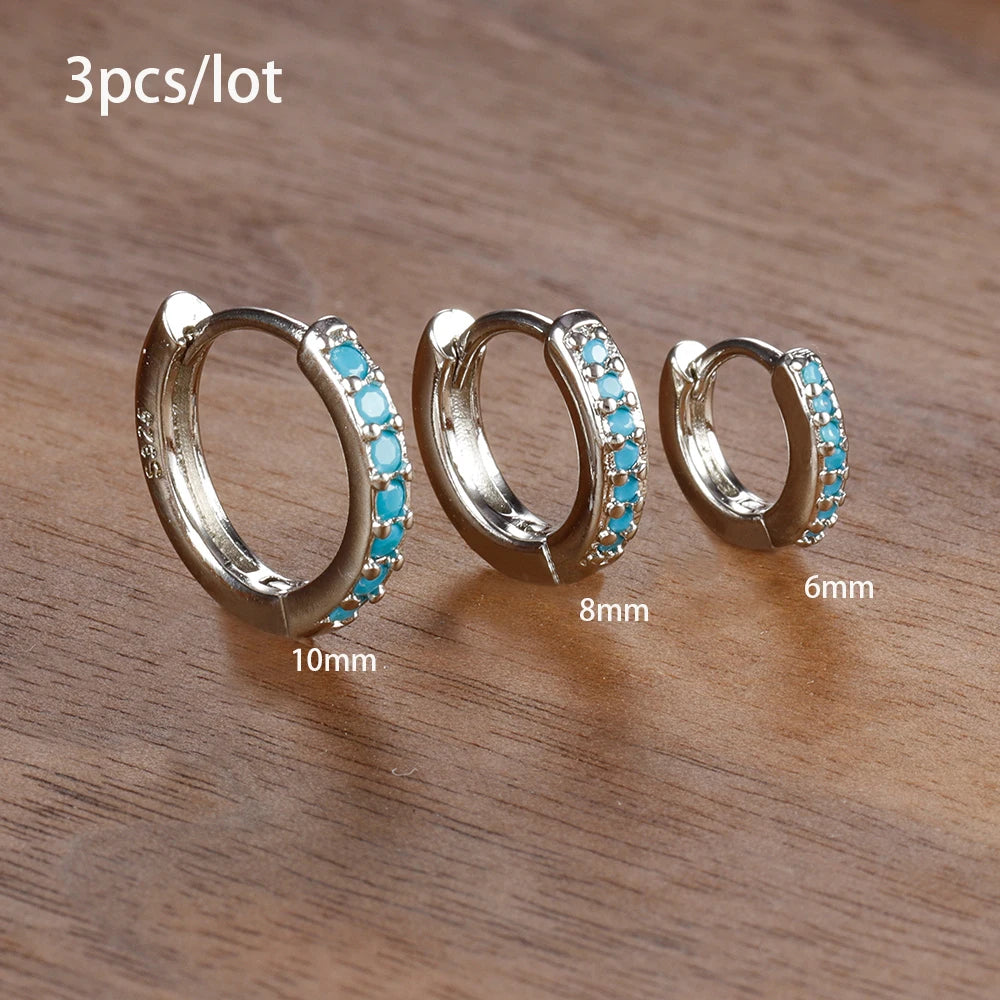 Stainless Steel Hoop Earrings Set