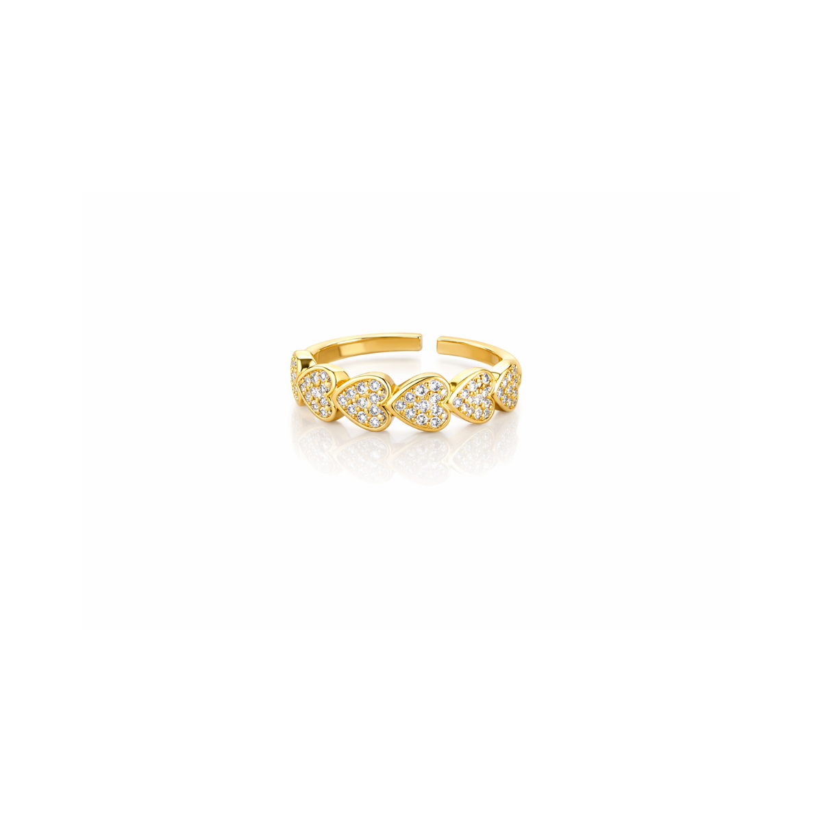 Cubic Zirconia Heart Ring