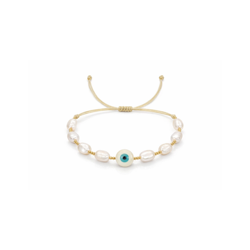 Evil Eye Pearl Bracelet