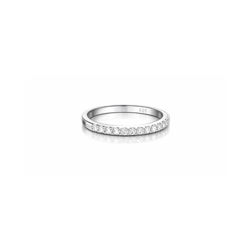 Moissanite Half Eternity Ring