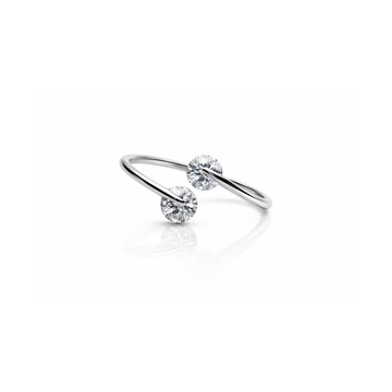 Adjustable Silver Open Ring