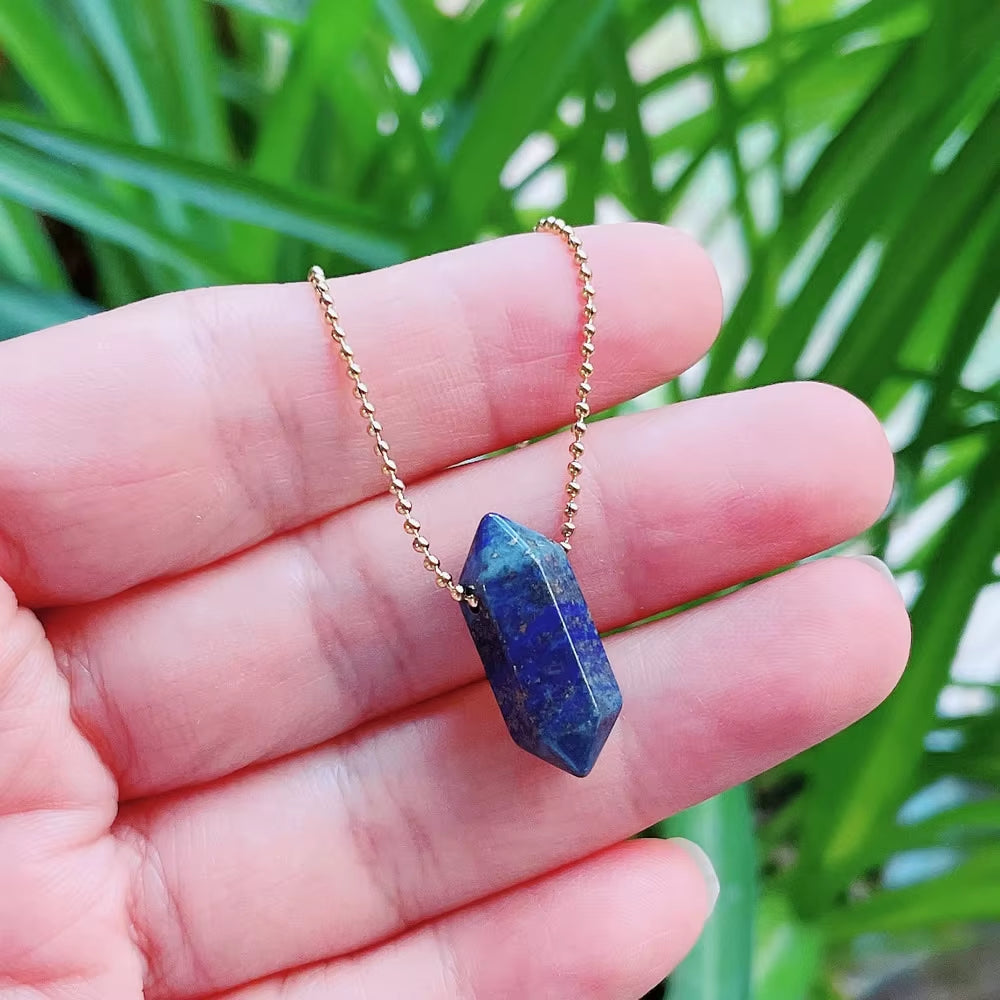 Hexagonal Crystal Stone Necklace