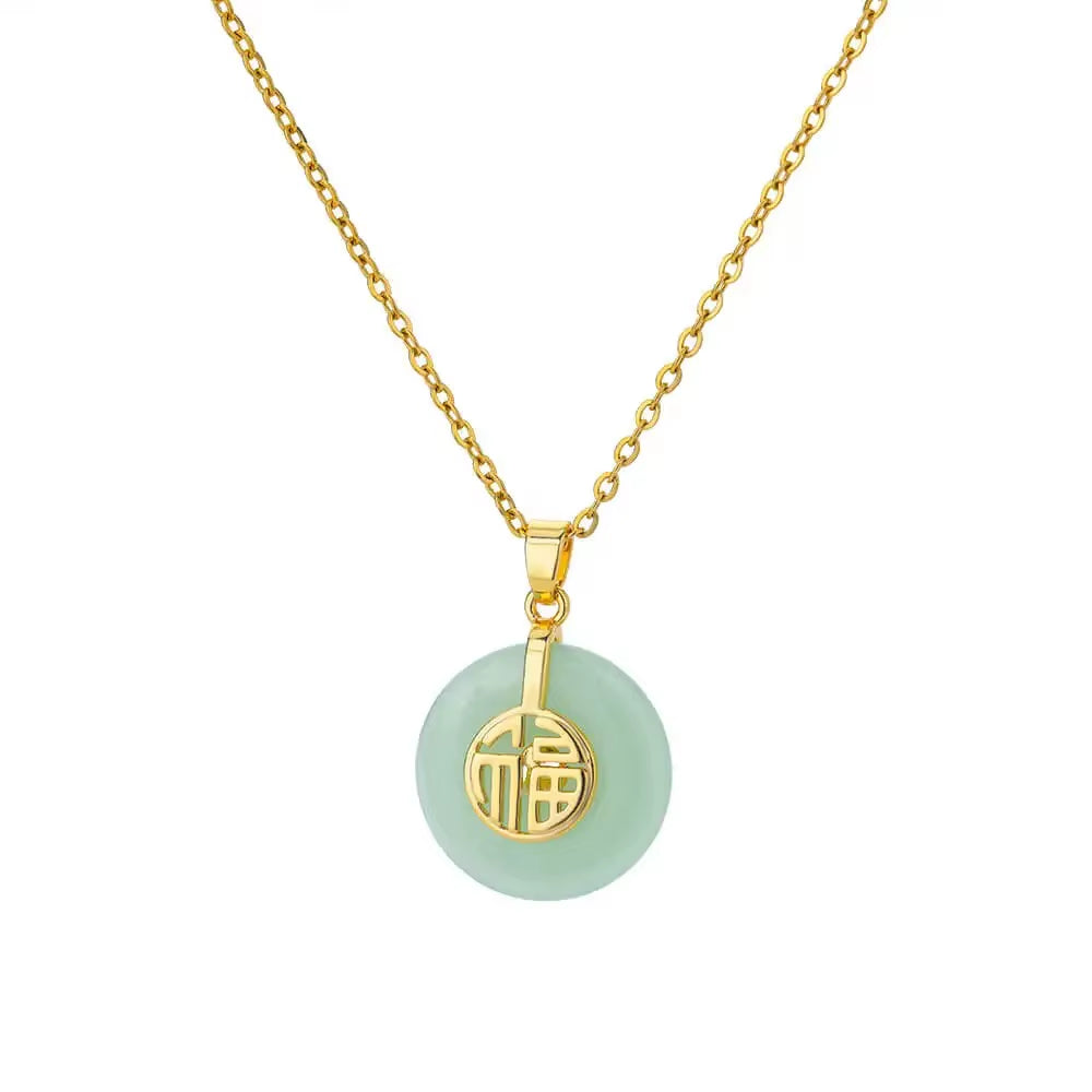 Opal Stone Gold Necklace