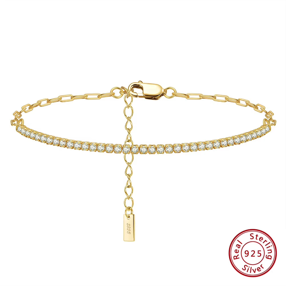 14K Gold Paperclip Bracelet