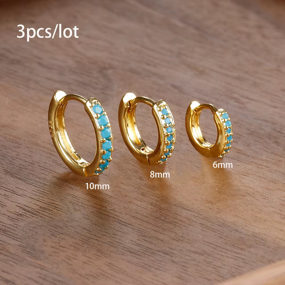 Stainless Steel Hoop Earrings Set