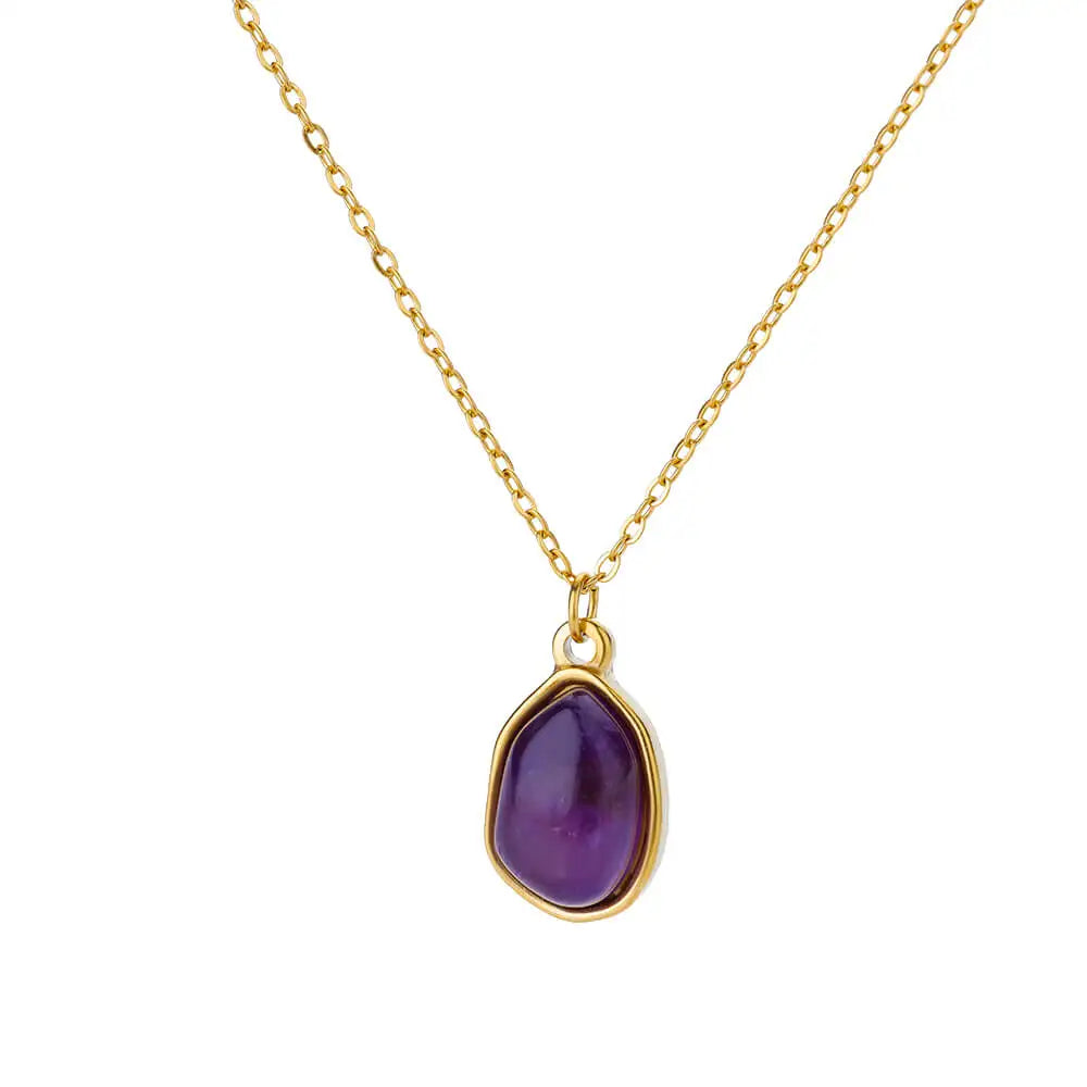 Opal Stone Gold Necklace