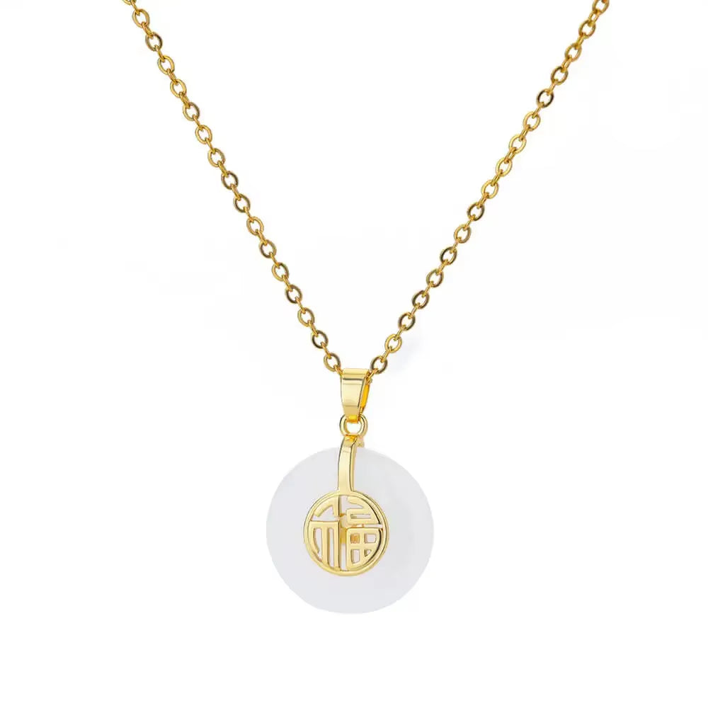 Opal Stone Gold Necklace