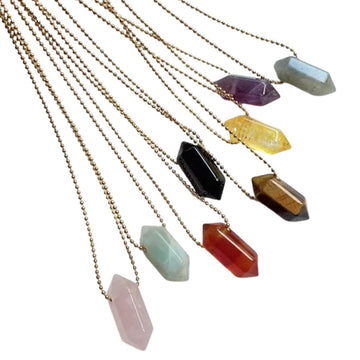 Hexagonal Crystal Stone Necklace